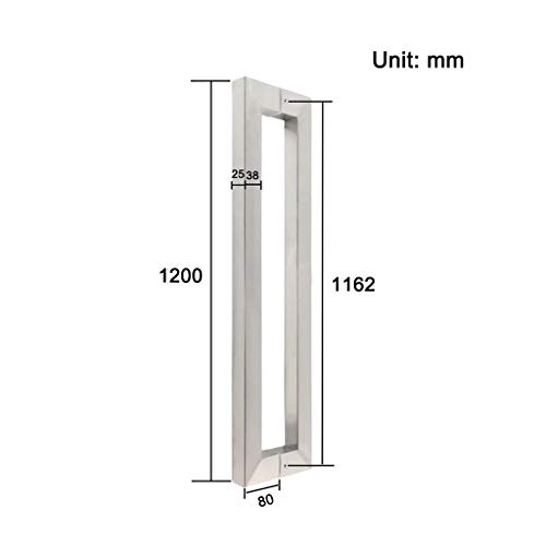 Poignée de porte de douche en acier inoxydable bouton push-pull - 3