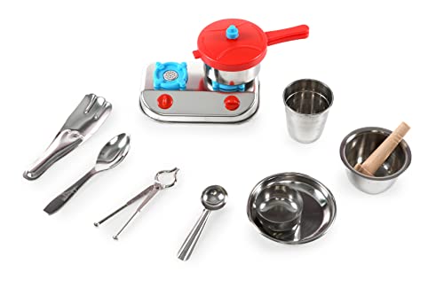 Image of Sunny Junior Cook Kitchen Set - 11 Pieces Cute and hi Quality Pure Stainless Steel Mini Toy Kitchen Set for Girls Age 3 Years, Plus no Sharp Edges