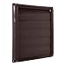Imperial 4" Louvered Vent Cap with Metal Screen, Brown, GG-4B