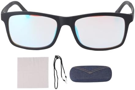 Color Blind Glasses Red Green Blindness Correction for Men and Women with Case, Deutan Protan Color Enhanced