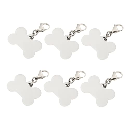 Toyvian 2 Sätze Haustiermarke Wille Hundemarke Anhänger Selber Machen Hundetags Hund Namensschild Hundemarke Individuell Stichworte Code Silber Rostfreier Zufällige Farbe 6 Stück * 2