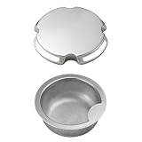 【日本製オールステンレス排水口2点セット】Belca(ベルカ) 日本製 排水口 ふた 流し用排水プレート 直径14.3×高さ1.8cm ＋ゴミ受け 流し用オールステンレス浅型ゴミカゴ 直径13.5×高さ5cm シルバー SUS304 食洗機OK SP-243E
