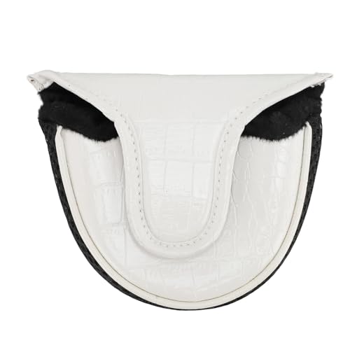 マレットパターカバー、3PCS通気性クラブヘッドカバー - 1、3、5クラブの可能なラベル付きのスクラッチプルーフ - 赤と白