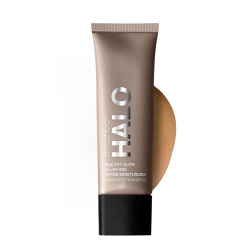 Smashbox Halo Healthy Glow Tinted Moisturizer with SPF 25 | 24-Hour Hydrating Skin Tint with Buildable Coverage and Dewy Finish | Hyaluronic Acid &amp; Niacinamide for Face