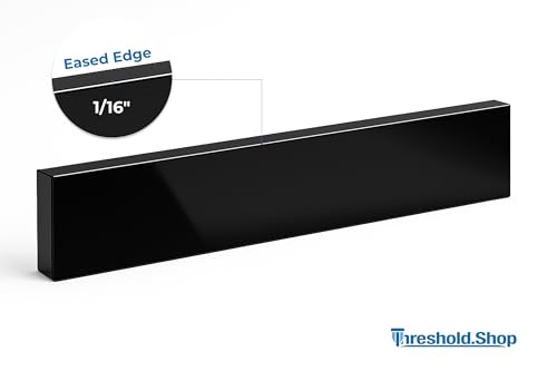 Image of Bathroom Vanity Sink Backsplash /Sidesplash (Super Black Engineered Marble, 4 inch x 22 inch)