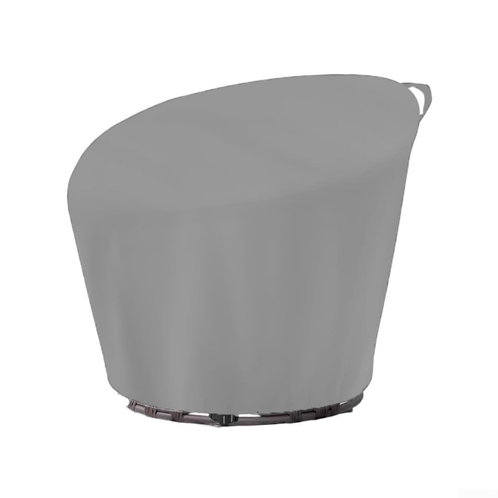 RiseNova Outdoor Papasan Chair Cover Heavy Duty, Weather Resistant 210D Oxford Furniture Protector for Patio Rattan Egg Saucer Round Chairs, Easy Clean Design(grey 132 * 51 * 89cm)