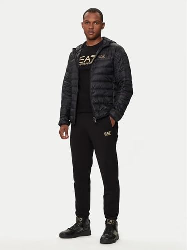 Emporio Armani EA7 Down Puffer Jacket Black/Gold3