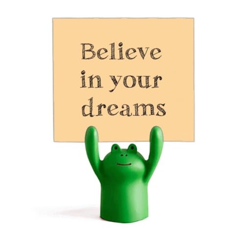 Porte-mémo grenouille Believe in Your Dream pour bureau