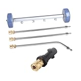 . 【Puissant】 : Équipé de quatre buses de pulvérisation en acier inoxydable, il délivre une pression allant jusqu'à 4 000 PSI pour un nettoyage efficace des grandes .