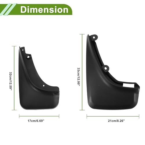 Image of Mud Flaps Splash Guards for Jeep Cherokee 2019-2022 Front and Rear Mud Guards 1 Set