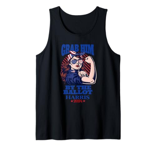 Agárralo por la boleta divertida Rosie the Riveter Kamala Harris Camiseta sin Mangas