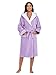 YEAUPE PRO Bademantel Damen Frottee mit Kapuze, Geschenkbox, Baumwolle 100%, Badem&auml;ntel f&uuml;r Bade, Sauna, Schwimmen, Morgenmantel, Damen Frottier-bademantel OEKO-TEX, Bathrobe Women, Lavendelviolett