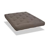 WOLF Serta Chestnut Double Sided Foam and Cotton Futon Mattress, Full, Antelope, Made in The USA