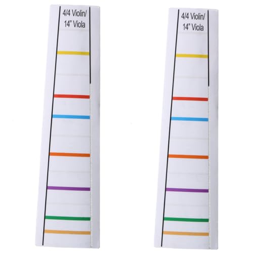 2Pcs 4/4 Violin Tape Violin Finger Guide Fretboard Sticker Fingerboard Marker Fiddle Learn Note Chart Tape for Violin Fingerboard, Transparent