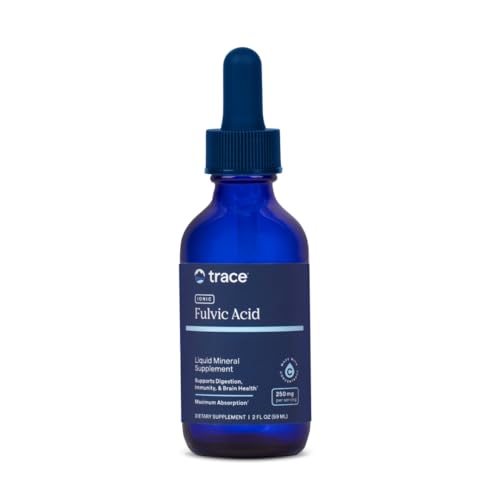 Trace Minerals Ionic Fulvic Acid 250mg - Essential Mineral Supplement to Support Hydration & Energy Production - Aids Muscle Endurance - Liquid Supplement for Healthy Digestion - 2 fl oz (59 Servings)