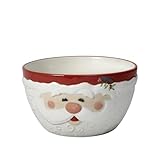 Pfaltzgraff Winterberry Jolly Santa Sculpted Bowl, 33-Ounce