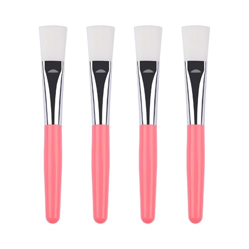 4 brochas de maquillaje aptas para viajes, fibras sintéticas suaves, herramientas cosméticas profesionales, aplicadores compactos, cepillo de mango de goma