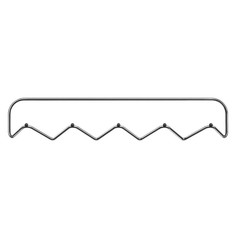 YQINQIN83B Coat Hangers Simple Entryway Wall Mounted Coat Rack with 5 Hooks Creative Metal Hat Clothes for Bedroom(Silver)