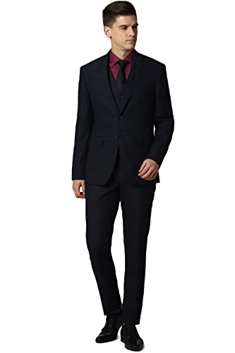 Image of Peter England Men's Polyester Blend Suit-Dress Set