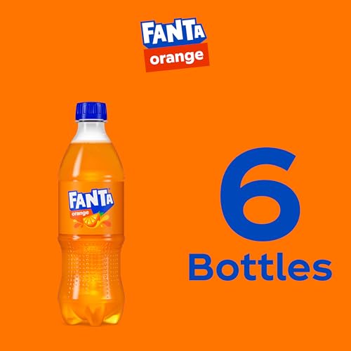 Fanta Orange Soda Soft Drink, 16.9 fl oz Bottles, 6 Pack