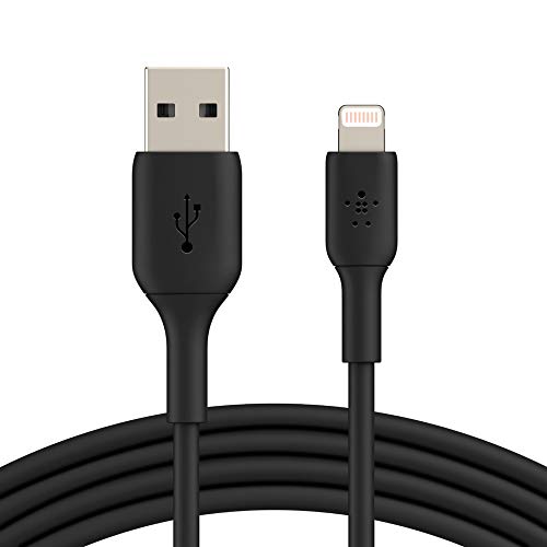 Belkin BoostCharge Lightning Cable - 3.3ft/1M - MFi Certified Apple iPhone Charger USB to Lightning Cable - iPhone Cable - iPhone Charger Cord - Apple Charger - USB Phone Charger - Black by Belkin - Used condition - US$10.29