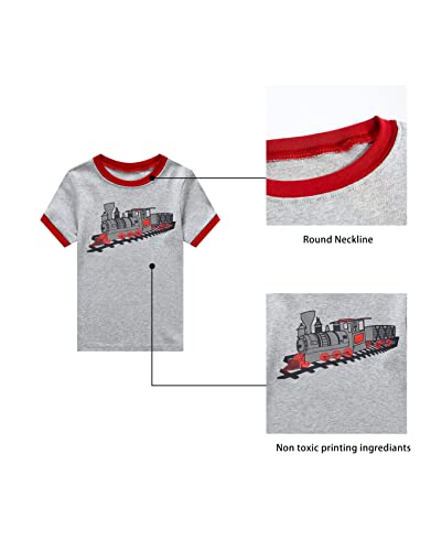 Image of KikizYe Boys Short Sleeve Pajamas Kids Summer Pjs Children Pajamas