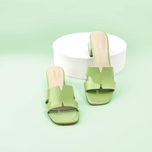 Image of Women's Chunky Open Toe Low Block Heels Kitten Dressy Heels for Women Low Heel Sandals for Women Summer Comfy Heels