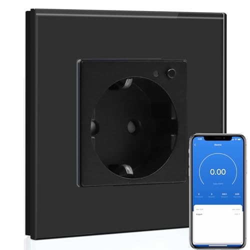 BSEED - Presa smart WiFi con 1 presa Schuko, standard UE 16 A, in...