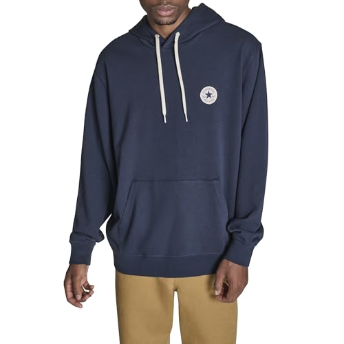 Converse Mens Standard Fit Core Chuck Patch Hoodie Blue S