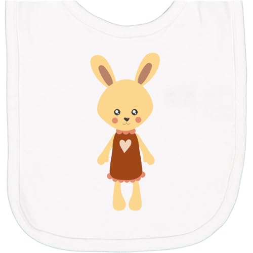 inktastic Cute Bunny, Yellow, Baby, Bunny in Dress Newborn Bib