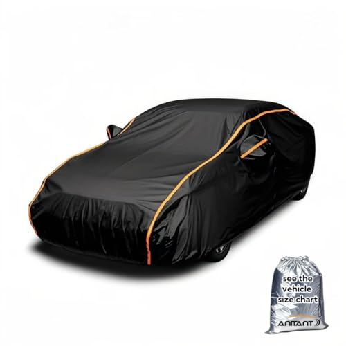 Image of Super Lightweight Small Car Cover,Rain UV Protector Outdoor Car Covers for Automobiles All Weather Waterproof Full Exterior Covers Fit Sedan Under 178 inch
