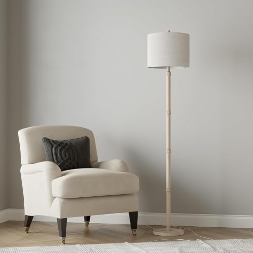 Image of BOBOMOMO Retro Farmhouse Floor Lamp Rotary Switch, 62 inch Resin Vintage Floor Lamp, Rustic Tall Floor Lamps for Living Room, Corner, Bedroom, Office(Without Bulb)