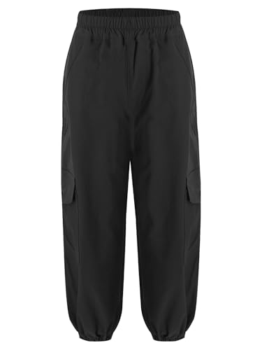 easyforever Kids Boys Girls Joggers Cargo Pants Elastic Waist School Casual Trousers Athletic Sweatpants with Pockets