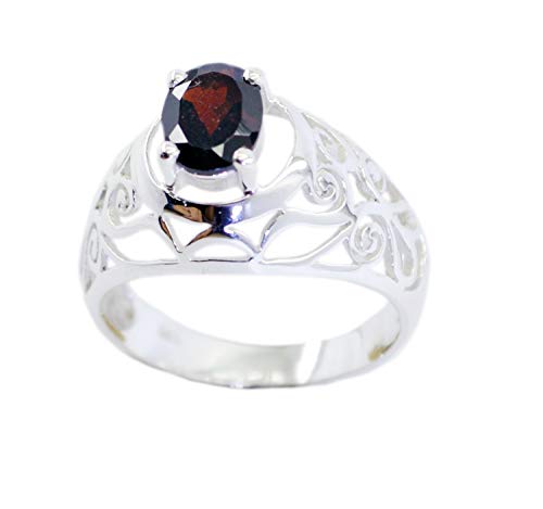 Bague de rotation en argent 925 et grenat rouge, le cadeau idéal pour elle