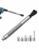 Offset Extension Wrench Impact 1/2',Right Angle Impact Wrench Extender for Drill,Electric Ratchet Wrench for Tight Spaces,with 4 Socket