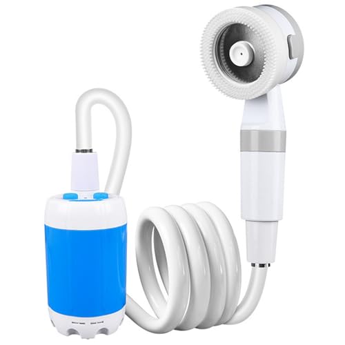 Pompe douche camping portable étanche rechargeable 2 modes pour randonnée et voyage
