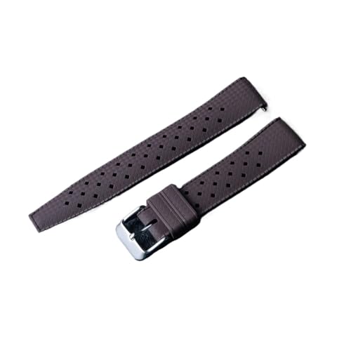 [���X] FKM ���o�[ �E�H�b�`�o���h �t�@�[�X�g�����[�X �v���~�A�� �t�b�f�S�� �\�t�g ���K 20mm 22mm ���j�o�[�T�� ���o�[ �E�H�b�` �X�g���b�v 62MAS SKX007(Brown,20mm)