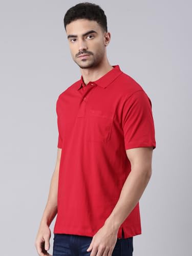 Image of Classic Polo Men's Half Sleeve Polo Neck Authentic Fit Solid Cotton T-Shirt
