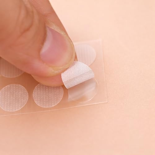 Image of Invisible ear lobe support for earrings | earlobe support patches for Droopy & Torn Pierced Ears | earring supporter for heavy earrings with Waterproof Clear Adhesive | ear patches for heavy earrings & Big Hole Support (Transparent - Pack of 30)