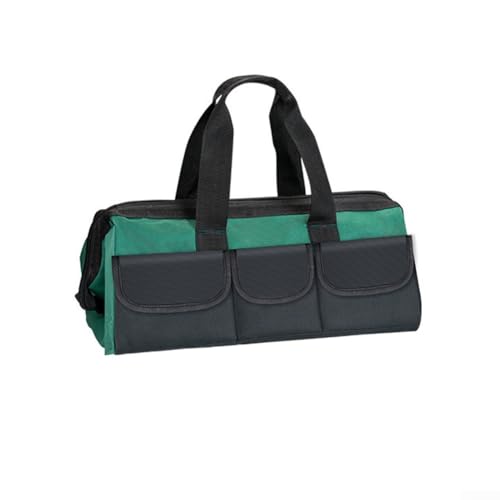 Honseadek Waterproof Heavy Duty Tool Bag Organizer with Multiple Pockets - 1680D Canvas Tote for Electrician, Mechanic and Garden Tools Storage - Wide Mouth(16inch)