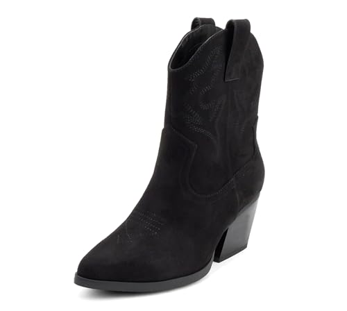 Image of Soda inchBLAZING inch ~ Women Western Bootie Pointe Toe with Low Heel (Wide Fit Available)