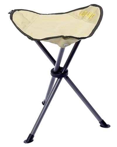 Uquip Dreibeinhocker Darcy Boulder I Faltbarer Campinghocker mit 100 kg Traglast I kompakter Klapphocker aus Stahl & Polyester I Falthocker für Camping, Wandern, Radtouren, Festivals & Reisen