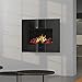 Produktbild Noble Flame Apollo - Opti-Myst Elektrokamin Wand-Kamin  Schwarz Hochglanz - Heizung Fernbedienung Dekoholz  Rückwand Schwarz gepulvert