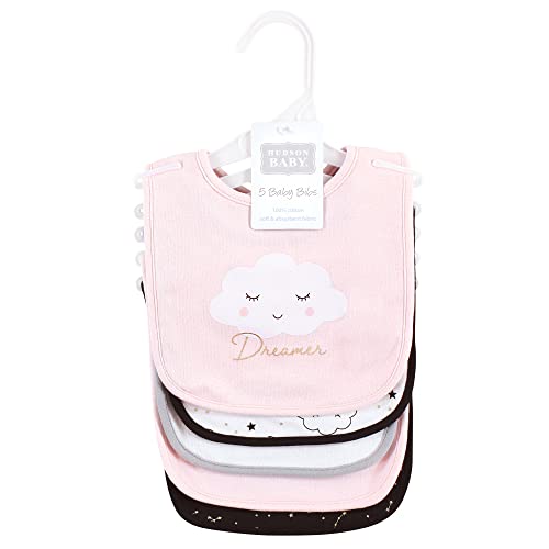 Image of Hudson Baby Unisex Baby Cotton Bibs, Dreamer, One Size