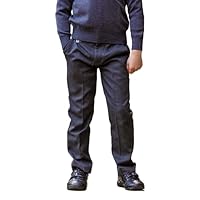 ZECO Boy's Slim Fit Elasticated Waist School Trousers (3-17 Years) Grey