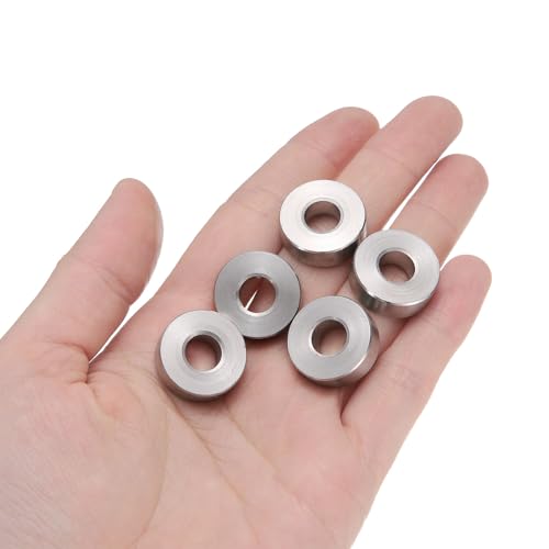QUARKZMAN 10 Stück Edelstahl Abstandshalter 5/16 Bohrung x 3/4 AD x 1/4 Länge Schraube Buchse Glatte Oberfläche Rund Metall Distanzhülsen für M8 Schrauben Bolzen und Stangen