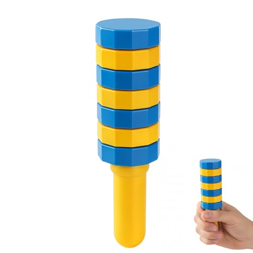 JFBNXB Handheld Wooden Balancers, Wooden Balance Challenge for Coordination Skills, Family Time and Office Stress Relief for Aged 14+, 1pcs Yellow
