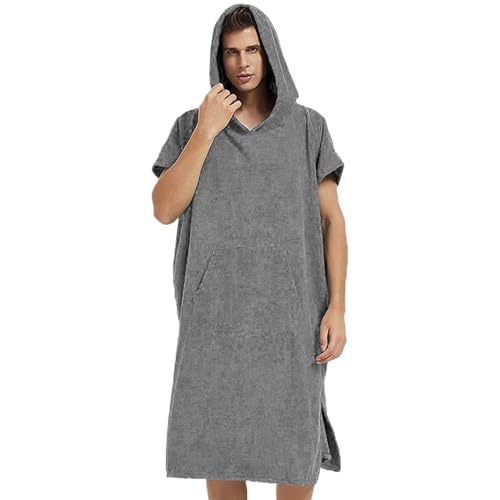 Poncho cambiante de surf, capa de baño de fibra fina de secado rápido, poncho de toalla con capucha para adultos, para uso diario al aire libre, aguas termales, gimnasio, piscina, viajes, mujeres y