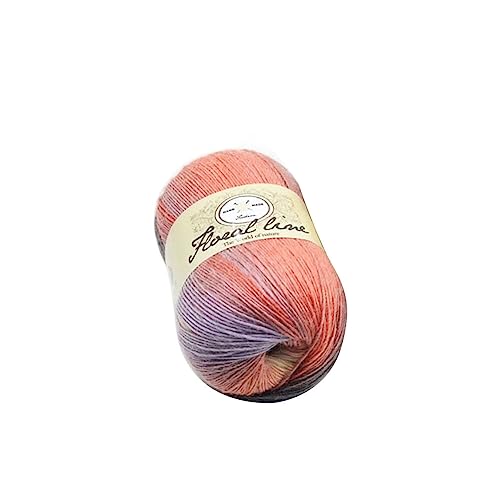 Hilo de lana de una sola capa multicolor de 400m para tejer bufandas y chales a ganchillo 2