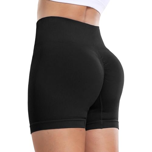 GAYHAY Workout Yoga Shorts for Women, 5 Inches Spandex High Waisted Soft Biker Shorts Women Dance Volleyball Booty Running